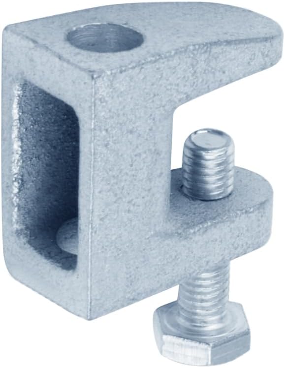 10 Pcs Top Beam Clamp, Mouth Malleable Cast Iron Mount C-Clamp 3/4" Jaw Opening Fit 3/8" Threaded Rod
