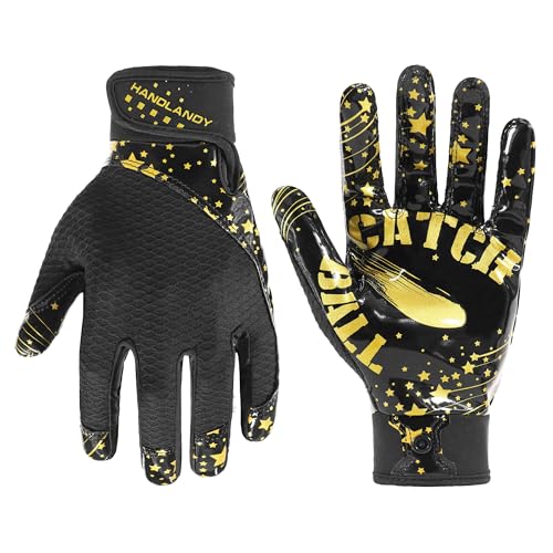GIAMZONP Football Gloves for Kids, Youth & Adults â€“ Super Sticky Receiver Gloves with Strong Grip & Durability â€“ Great Gift for Boys, Girls & Men