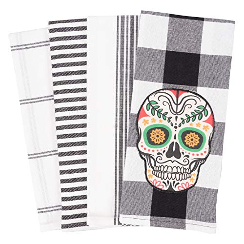 KAF Home Pantry Appliqué Halloween Dish Towel Set of 4, 100Percent