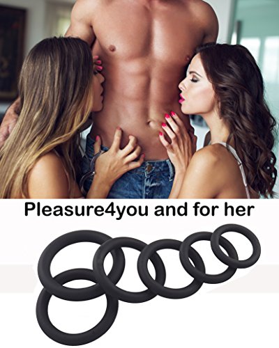 Silicone Cock Rings Cockring - 6 Different Size - Flexible - Super Soft Premium Quality Silicone #TOP4