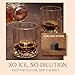 MIXOLOGY & CRAFT Whiskey Decanter Set – 10oz Crystal Whiskey Glasses, Wood Stand & 6 Granite Whiskey Stones | Premium Rocks Glasses Barware Gift for Any Occasion