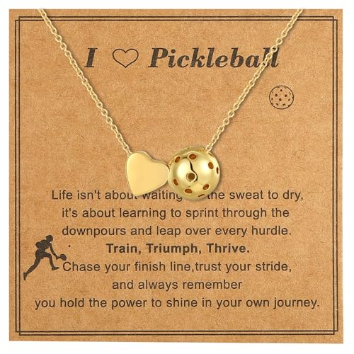 Rcidan Stylish Exquisite World Cup Sports Necklace for Women, Adjustable Gold Heart Pendant Necklace, Volleyball Soccer Basketball Softball Rugby Tennis Pickleball Jewelry Gift for Sports Lovers Fans
