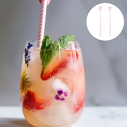 Miniatura 4 de UPKOCH Agitador de cóctel 1 caja de vidrio varilla de agitación de vidrio mezcla de cereza agitador de bebida mezcladora de café de vidrio palitos