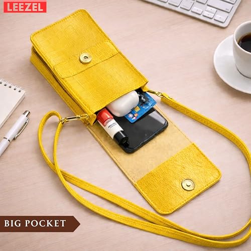 Image of LEEZEL Women's Girls Wallet Sling Bag for Mobile Cell Phone Holder