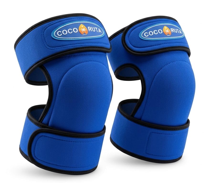 Knee Pads for Men and Women – Extra Soft Knee Pads with Extra Cushion, Non Slip Kneeling Pads for Flooring, Gardening, Construction, Carpet Installers, Adjustable Velcro Strap No Straps Dig In