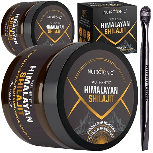 Auténtico Himalayan SHILAJIT de NutroTonic, 40 días de resina orgánica secada al sol, más potente, probada en laboratorio para la seguridad, fuente natural de ácido fúlvico +85% y ácido húmico +9% (2)