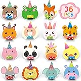 Horse around Noise Makers 36 Pcs Colorful Animal Noisemakers for New Years Eve Party Cute Party Blower Party Horns Favors for Kids Birthday Baby Shower Sporting Events Graduation Party Favor