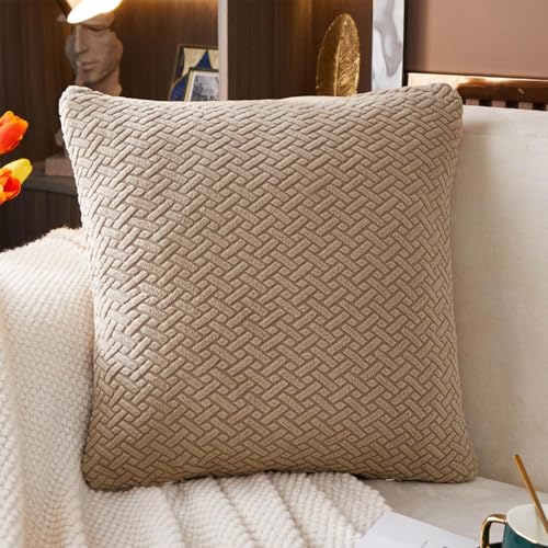 MAOILY Soothing Home Sofa Covers, Sofa Hero Covers for Couch, Couch Cushion Covers, Sofa Covers Washable Sectional Couchs Covers Stretch Slipcovers for Pets (Khaki,Pillow Cover)