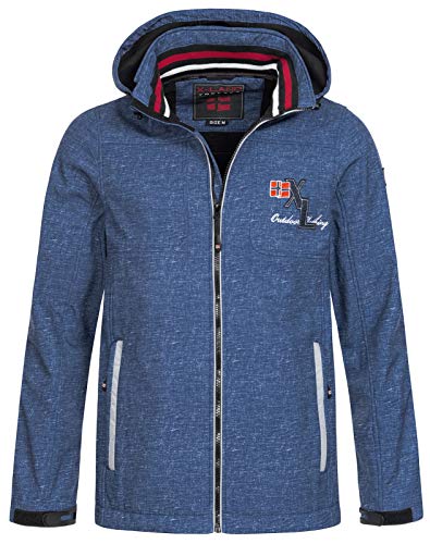 X-Land Herren Softshelljacke Halle Funktionsjacke mit Kapuze blau Mel. XL Cover