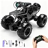 OBEST Ferngesteuertes Auto mit FPV HD Kamera RC Truck, 2,4 GHz Fernsteuerung Geländewagen, Fernbedienung mit LCD-Bildschirm, Foto WiFi Echtzeit-Übertragung Offroad Truck, 4GB SD Card, 2 Batterie