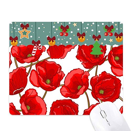 Alfombrilla de ratón de flores rojas para decorar tu oficina en casa