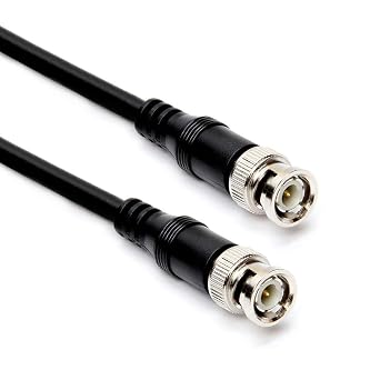 Cmple - BNC Cable 12ft RG59U 75 Ohm Coaxial Male to Male Video Cable SDI HD for CCTV Security Camera, DVR, Monitor, Surveillance System, Broadcast Video - Black