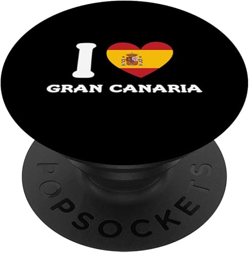 Gran Canaria Love Apparel Heart Spanish Flag PopSockets Swappable PopGrip