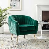 Velvet Barrel Chair Christmas Green