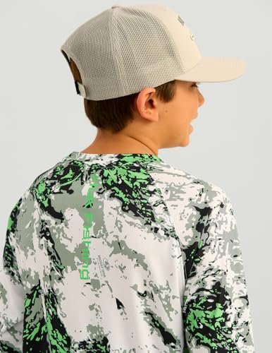 Image of HUK Kids Pursuit Pattern Long Sleeve Shirt, Fishing Shirt for Kids