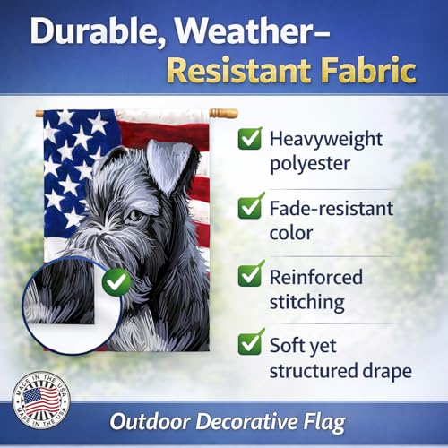 Kerry Blue Terrier drapeau de maison en toile multicolore grand format