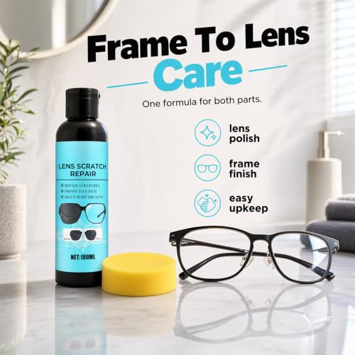 Image of Eyeglass Scratch Remover Spray, Lens Cleaning Spray for Eyeglasses & Sunglasses, Helps Reduce the Appearance of Minor Surface Marks for Daily Lens Care (1pcs)
