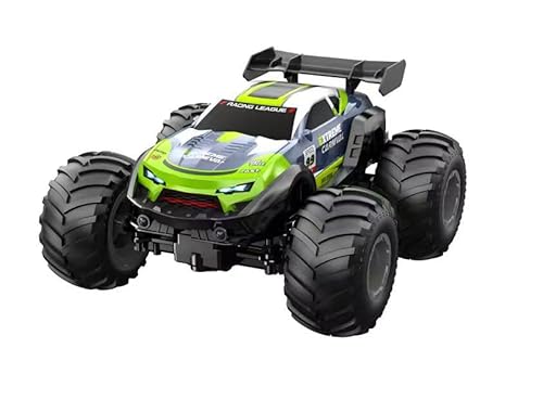 2.4GHz Remote Control Car for Kids, High-Speed RC Racing Car with Type-C Fast Charging, Off-Road Stunt Toy Vehicle, LED Lights, Gift for Boys & Girls (Age 6-12)