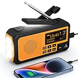 【Taschenlampe mit 3 Modi & Leselampe】Wenn Sie begeistert für Camping oder Nachtwanderungen, ist dieses solar radio mit kurbel eine wertvolle Ergänzung für Ihre Zubehörliste. Die Taschenlampe kurbel ist sehr hell und hat 3 Leuchtmodi, sie kann ein großer Helfer in der Dunkelheit sein. Und wenn Sie das Solarpanel hochklappen, haben Sie eine Leselampe, mit der Sie Ihrem Kind die Angst nehmen können, indem Sie ihm bei Stromausfall ein lustiges Buch vorlesen.