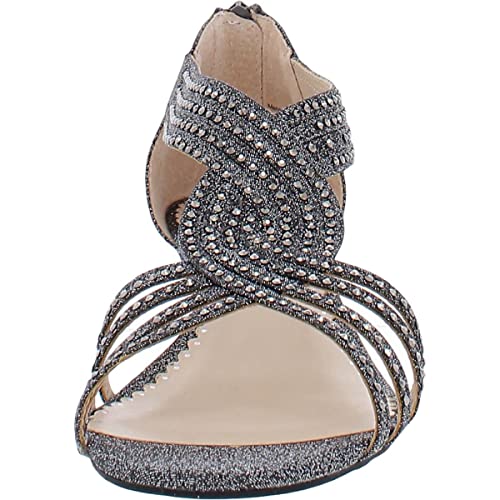 Charter Club Womens Ginifur Rhinestone Wedge Sandals Silver 6 Medium (B,M)3