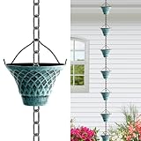 Tfro & Cile Chaîne de Pluie pour gouttière - Attrape-Goutte d'eau - Décoration de Jardin -...