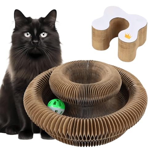 猫 爪とぎボード,収納付き子猫用爪とぎボード 折りたたみ式 | 多頭飼い 家庭向け リビング 寝室 室内用 エンターテイメント 遊び 運動 知育 ツール