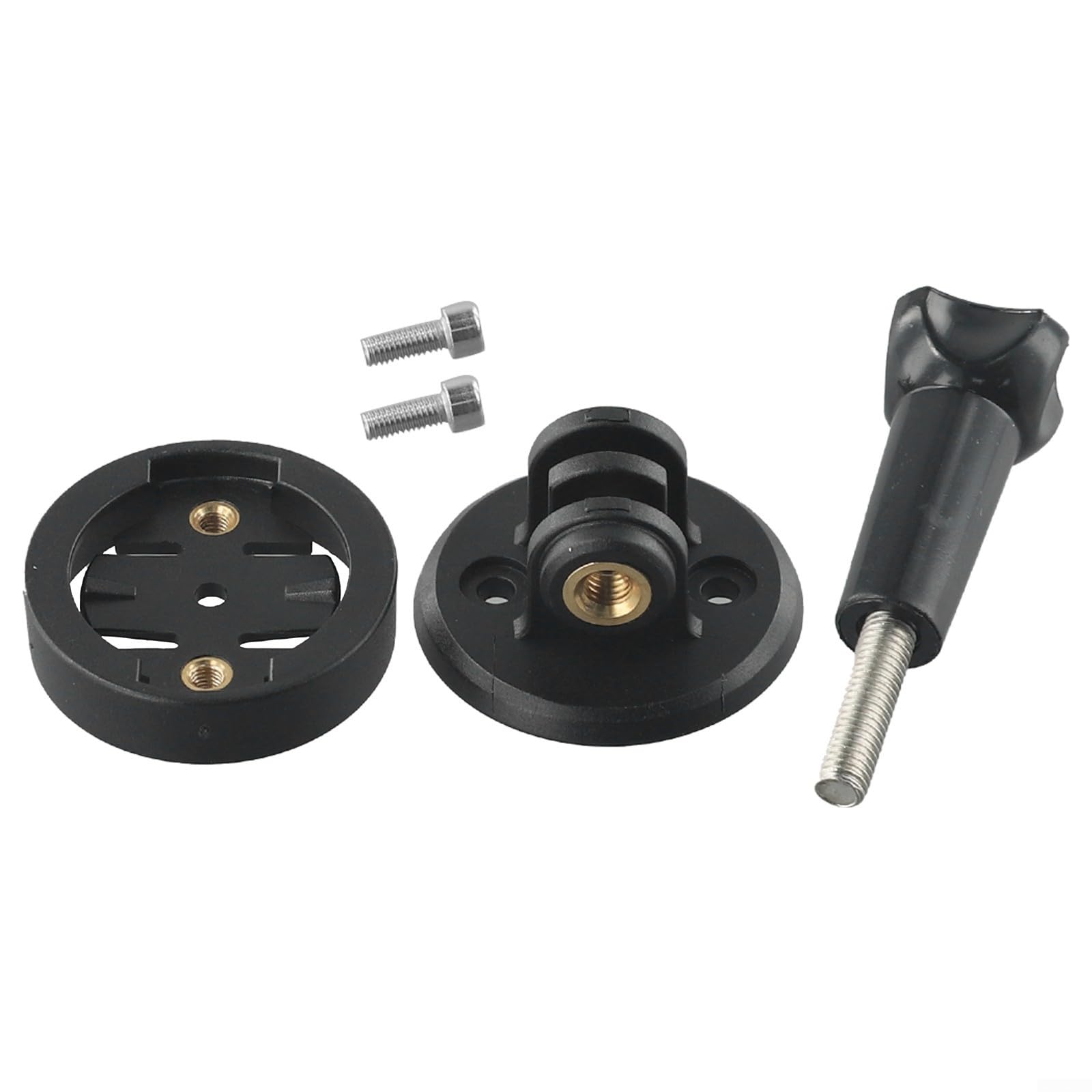 Base adaptador de montaje para Garmin Edge bicicleta ordenador odómetro ligero ABS montaje frontal para cámara o conector de luz con pernos se adapta a la parte inferior fijación segura fácil de