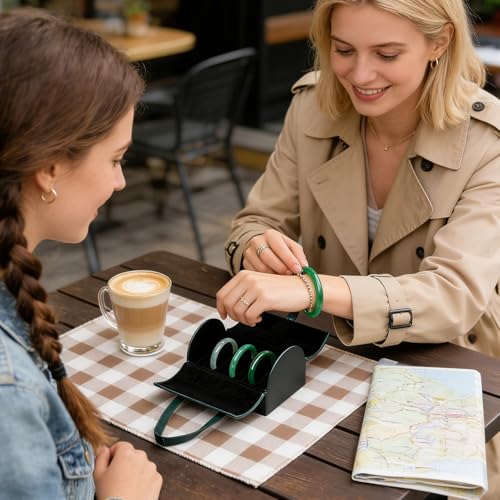 Porte-Montre coffret à bijoux avec compartiments pour bagues et boucles - 3