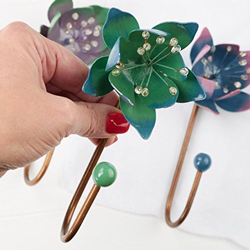 Assorted Style Water Lily Wall Hooks | 6 Hooks