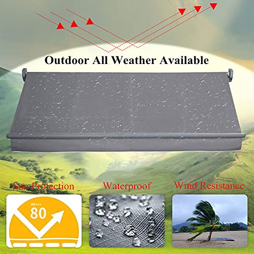 Toldo retráctil resistente a los rayos UV con lona impermeable de pared 3