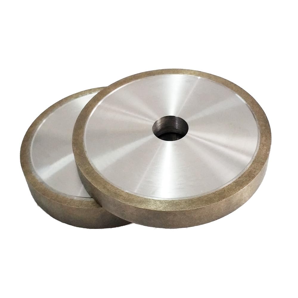 Ruedas de diamante periféricas de borde plano 150D (1a1) para rectificadora de vidrio, 150 x 25 (orificio) x 10 x 10 mm, grano 25