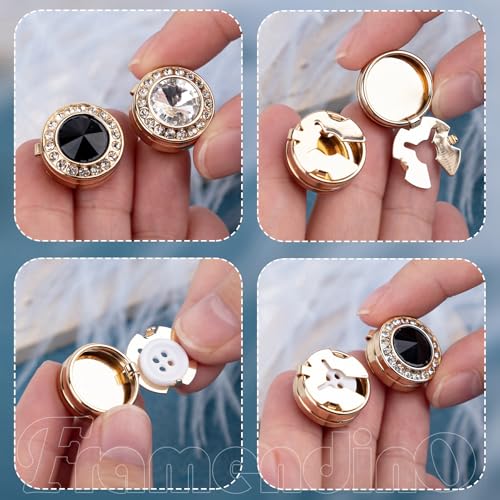4 botones dorados para camisas de hombre miniatura 3