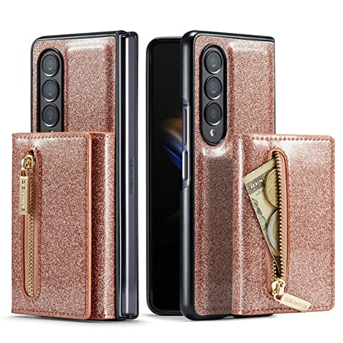 Housse Galaxy Z Fold 3 en cuir pailleté pour briller en soirée avec vos cartes