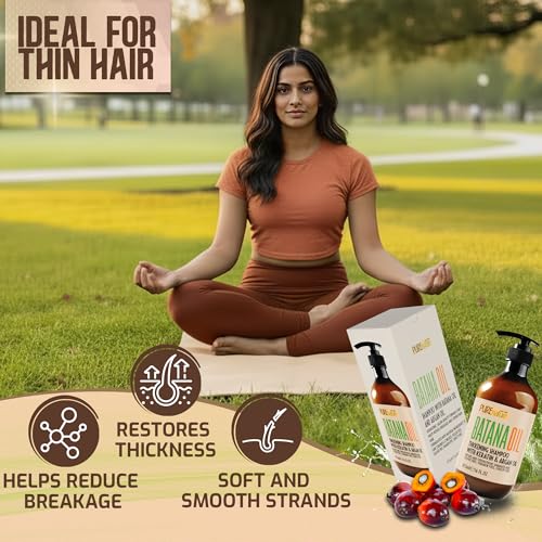 Image of Batana Oil Shampoo - Sulfate Free Thickening Formula - Paraben Free Volumizing Shampoo for Thinning, Fine Hair - Professional Volume Boosting Salon Care for Women and Men with Thin Hair - 16 Fl Oz