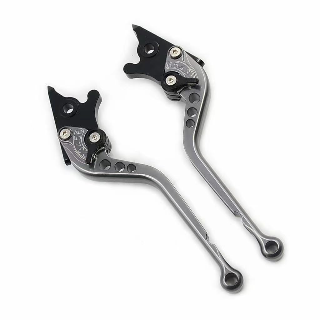 Zhannuobhd Gray 177Mm Brake Clutch Lever For Royal For Enfield 650 For Interceptor For Continental For Int650 For Gt650 8 Color Adjustable Motorcycle Brake Clutch Levers(Gray 177Mm)