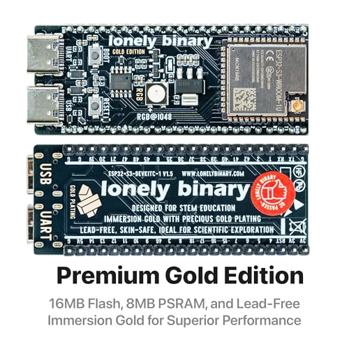 Image of Lonely Binary 3-Pack ESP32-S3 N16R8 IPEX Antenna Terminals for Arduino IDE | 16MB Flash, 8MB PSRAM, 240MHz; WiFi + BT 5.0 LE; IPEX antenna; pre-soldered, plugs into expansion & terminal boards
