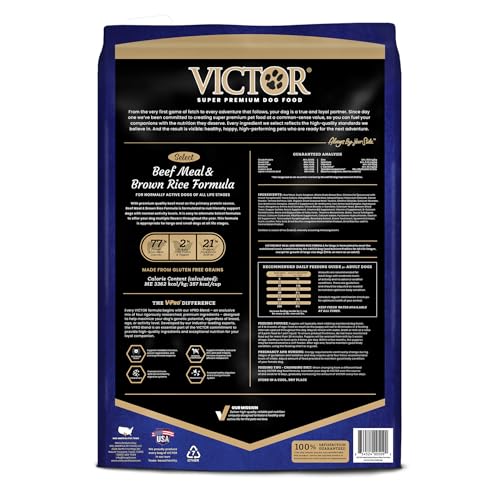 Image of VICTOR Select Gluten-Free Beef Meal & Brown Rice Dry Dog Food, 15 lb | Super Premium Dog Food, Beef Meal & Brown Rice Formula, For Immune & Gut Health, For Normally Active Dogs of All Life Stages