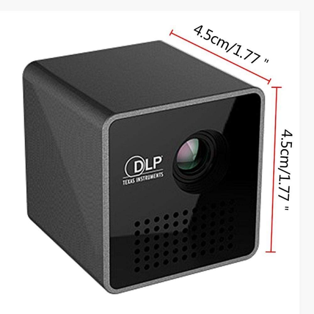 llv Mini proiettore DLP portatile con proiezione wireless e cablata, HDMI, VGA, USB, nero