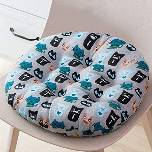 Coussin de Chaise de Jardin Rond en Coton et en Lin Cuisine Plancher Salon Respirant Coussins de siège Confortable Thicken Doux Coussin 45cm de Sol (Couleur : I, Size : 40x40cm(16x16inch)) Cover