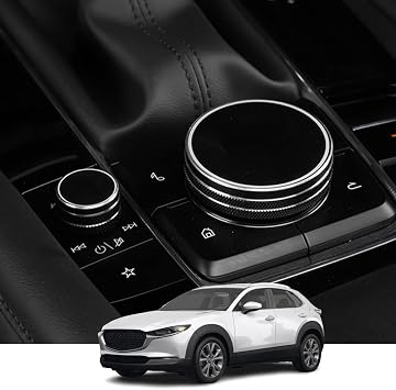 Mazda3 Aluminum Alloy Multimedia Control Panel Decorative Frame Cover Trim Mazda3/CX-30 Interior Custom Parts Accessories Scratch Resistant Dustproof Easy Installation Vehicle Specific Design 2