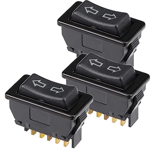 GUUZI 3pcs 12V 20A/24V 10A Interruptor de Ventana de Coche de 5 Pines Control de Elevalunas Eléctrico, Interruptor Basculante Momentáneo Deslizable para Caravana