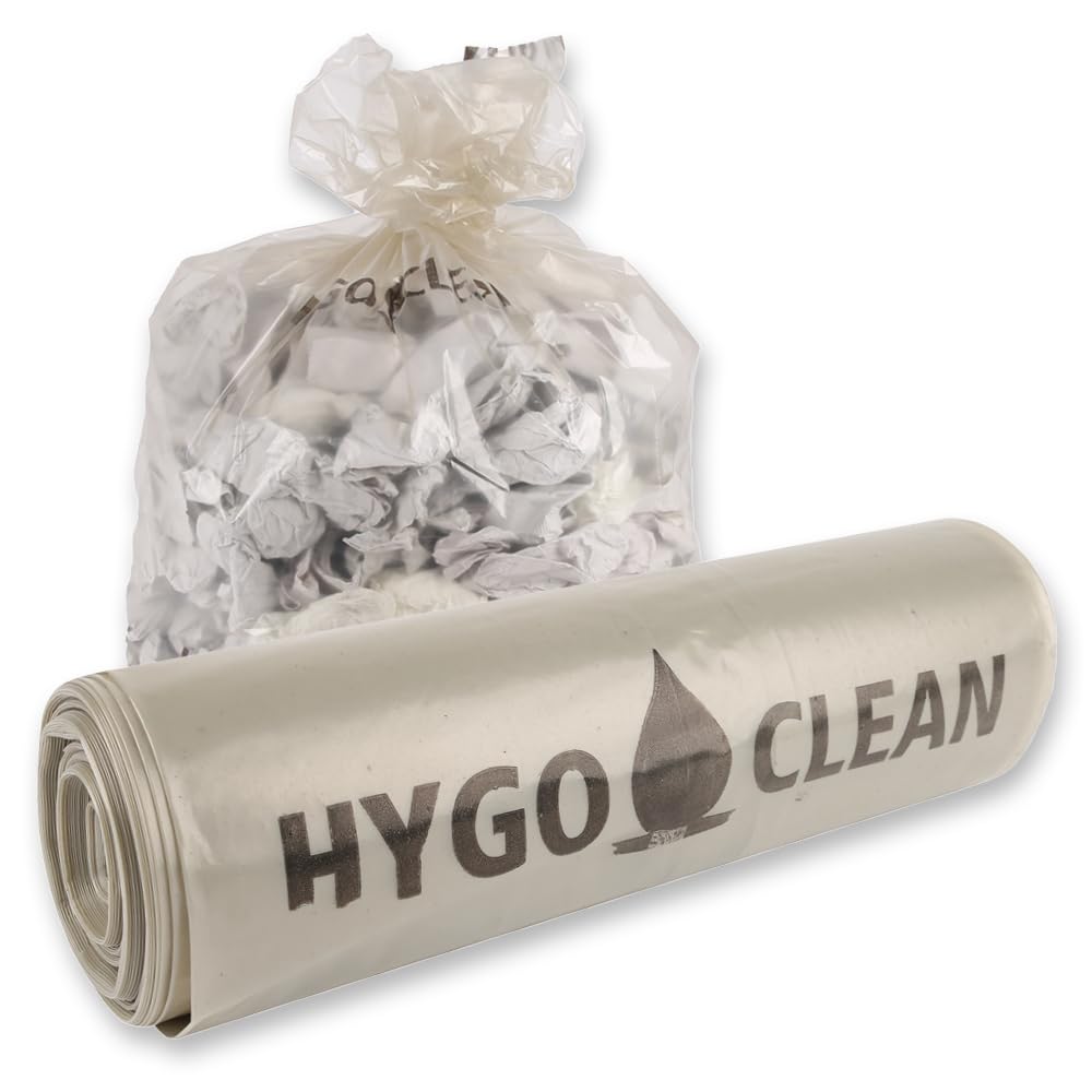 100 Stück, Müllsäcke Premium Hygoclean, FRANZ MENSCH, 120 l, LDPE | 70 my, 110 x 70 cm, auf Rolle, transparent, Müllbeutel, Mülltüten, reißfest, Abfallsack für Gewerbe