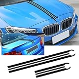 QianBao Compatible with Car Hood Rear Sticker Auto Racing Body Vinyl Car Stripe Stickers Modified Cover Scratches Decal Decoration for BMW 1 2 3 5 6 7 Series