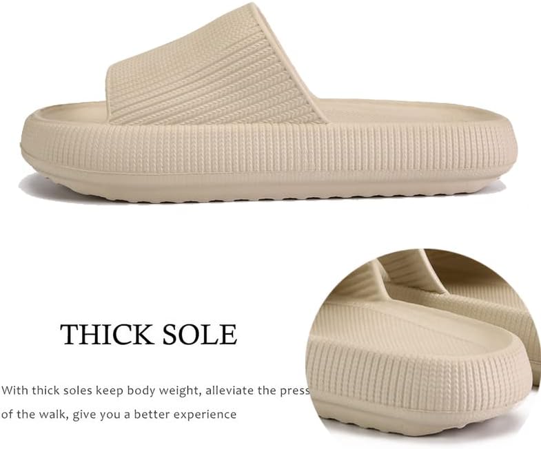 rosyclo Cloud Slippers for Women and Men Massage Thick Sole Non-Slip Shower Slippers Bathroom Super Soft Comfy House Cloud Slide Slippers for Indoor and Outdoor - Image 2