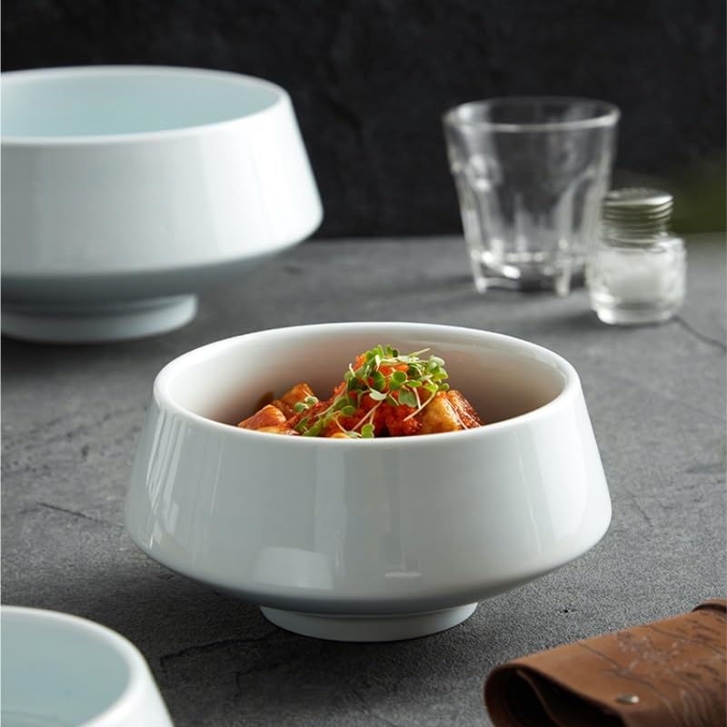 Cuenco Para Sopa Tazón de arroz de restaurante creativo Tazón de sopa de cerámica Tazón de helado casero Tazón de plato frío de restaurante Cuenco Para Sopa De Cerámica(M)