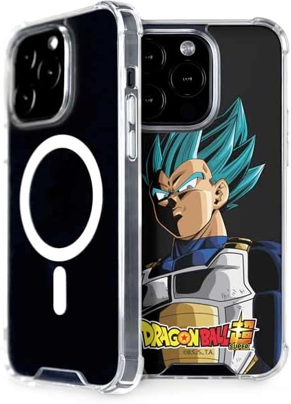 Skinit Phone Case Compatible with MagSafe iPhone 15 Pro - Officially Licensed Dragon Ball Super Vegeta Design