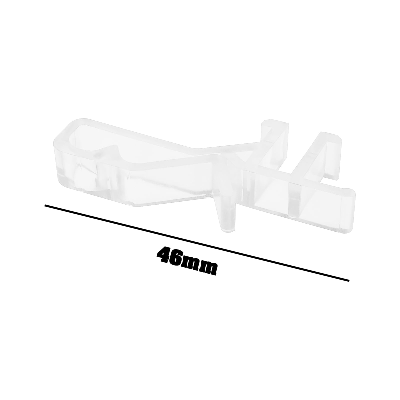 SG Store 20PCS Wood Venetian Blind Valance Clips Length 46mm POM Valance Clips Blinds Retainer Holder Blind Valance Clamps Transparent - Image 4
