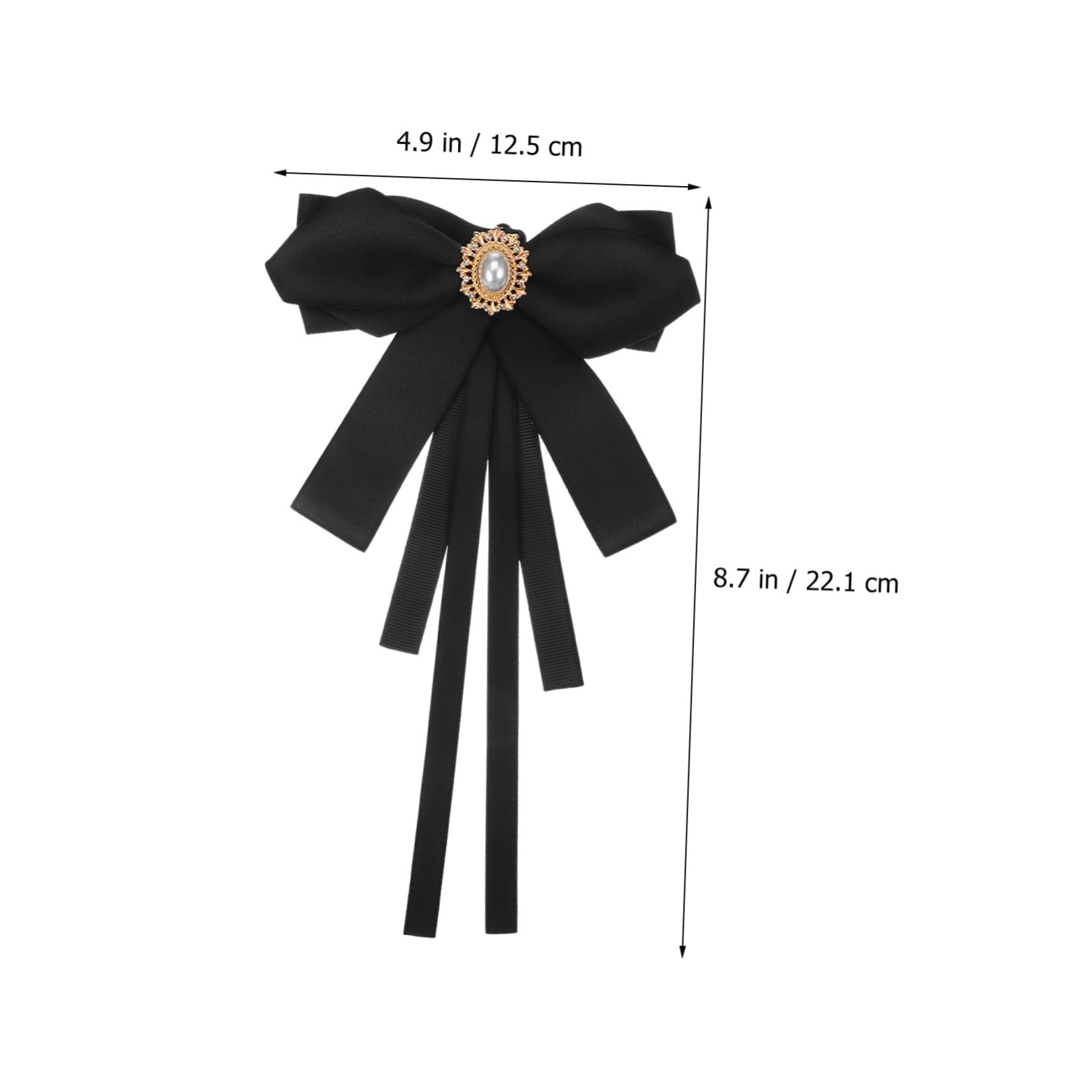 Ipetboom Women's Bow Tie Ribbon Bow Tie for Women for Clothes Ribbon Clip Pin Jewel Neck Brooch Decor Detachable Clothes Shirt