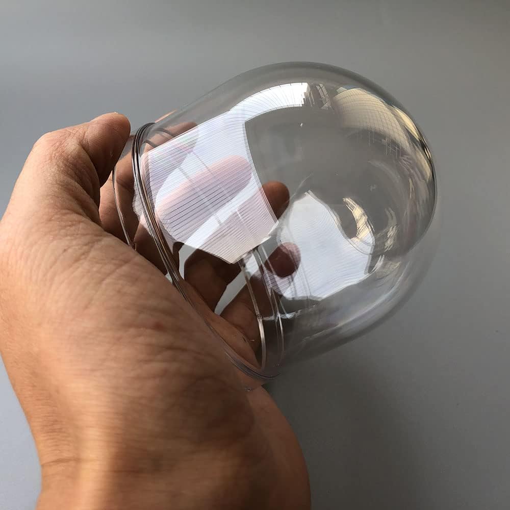 OwlCat 3.38 Inch Small Polycarbonate PC Material Vertical Heightened Indoor/Outdoor CCTV Clear Dome Camera Cover Security Dome Camera Housing Size 86x77mm