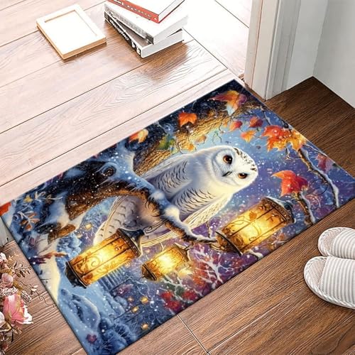 Tapis hibou 3D pour chambre enfant et salon | Décoration cocooning douce 120x160cm